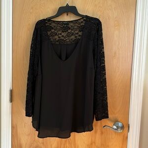 Torrid lace and rayon top